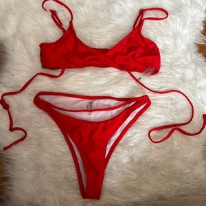 Red SheIn bikini sz S